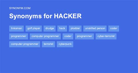 chunk synonym|other words for hacker.